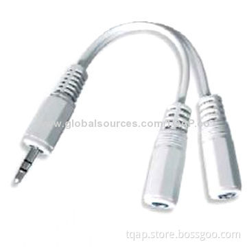 3.5mm audio splitter cable, 10cm
